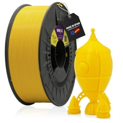 Imagen de WINKLE Filamento PLA High Speed (Alta Velocidad) Amarillo Canario Impresora 3D 1,75mm 1kg Impresiones Rápidas Alta Velocidad Bobina