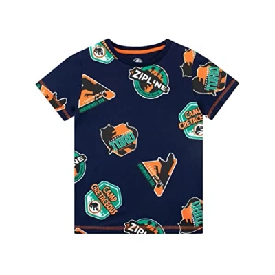 Imagen de Jurassic World Campamento Cretácico Camiseta para Niños Top de Manga Corta Infantiles Azul Marino 10 11 años