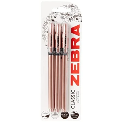 Imagen de ZEBRA Classic Bolígrafos de punta redonda (3 unidades), color negro