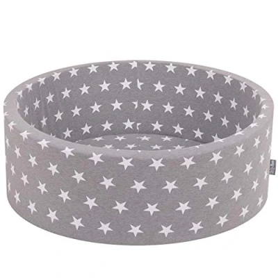 Imagen de KiddyMoon Piscina De Bolas 90X30/SIN para Ninos, Blancas Estrellas