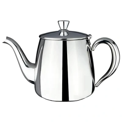 Imagen de Café Olé Tetera Premium, PT 035, Acero Inoxidable 18/10, Pulido Espejo, 35oz, Asas Huecas Stay Cool, De Plata