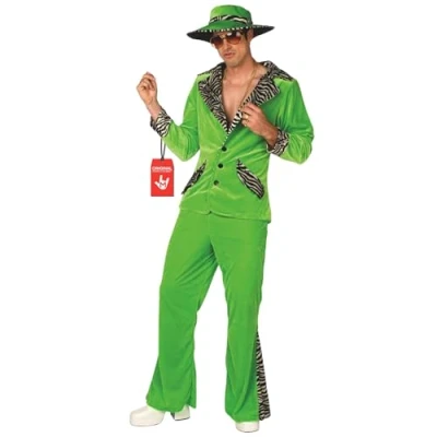 Imagen de Morph Costumes Disfraz Años 70 Hombre Verde, Disco Hombre, Chulo 60 Discoteca Carnaval Talla L