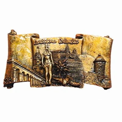 Imagen de Imán 3D de Cartagena Bolívar Colombia para nevera, recuerdo turístico, regalo decoración del hogar, cocina, nevera