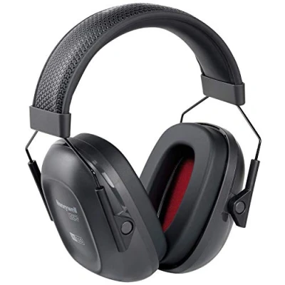 Imagen de Howard Leight Honeywell VS110 VeriShield 1035145 VS Orejera pasiva sobre la cabeza, diadema acolchada ajustable, liviana, almohadillas de espuma viscoelástica, SNR 27 dB (1 pieza)