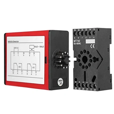 Imagen de Jadeshay Detector de Vehículos, Sensor Tierra Vehículo Solo Canal Bucle Inductivo para Control Tráfico la Puerta Estacionamiento del Coche
