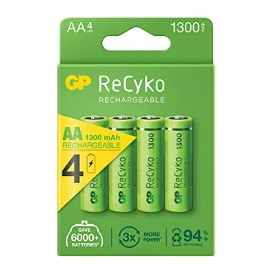 Imagen de PILA RECARGABLE RECYKO LR6AA 1.2V 1300MAH 4UNDS