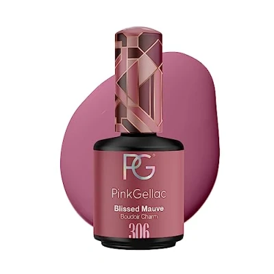 Imagen de Pink Gellac 306 Blissed Mauve Color Rosa Esmalte en Gel Permanente para secado con UV/LED 15 ml