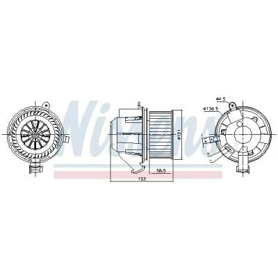 Imagen de NISSENS 87607 Ventilador de Calefacción sin controlador incorporado