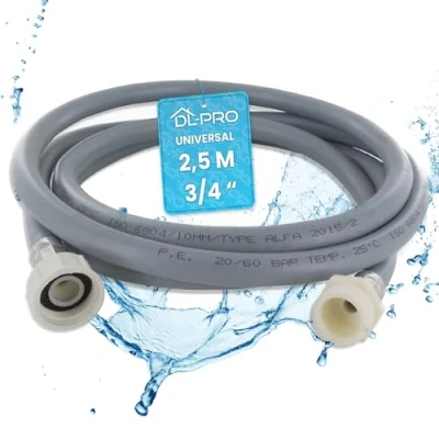 Imagen de DL pro extensión de manguera entrada 2,5 m para lavadora y lavavajillas, universal, resistente hermética, todos los modelos comunes, lavadora, tamaño a elegir