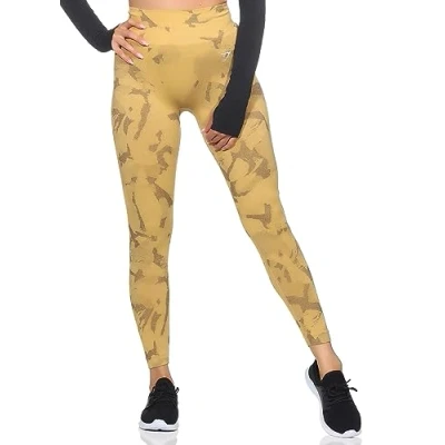 Imagen de GYMSHARK Mallas para mujer Adapt Camo Seamless, Amarillo (Savanna), S