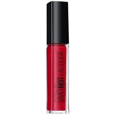 Imagen de Pintalabios Vivid Hot Lacquer rojo anaranjado 70 So Hot, de la marca Gemey Maybelline New York