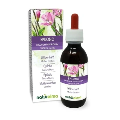 Imagen de Epilobio (Epilobium parviflorum) hierba Tintura Madre sin alcohol Naturalma Extracto líquido gotas 120 ml Complemento alimenticio Vegano
