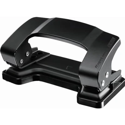 Imagen de Maped Perforadora de Papel Essentials Metal 6/8 Hojas con 2 Agujeros Agujeador Regleta Multi Formatos Tapa para Vaciar Confetis Color Negro