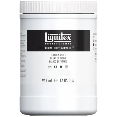 Imagen de LIQUITEX Color acrílico Heavy Body, blanco de titanio, 946 ML