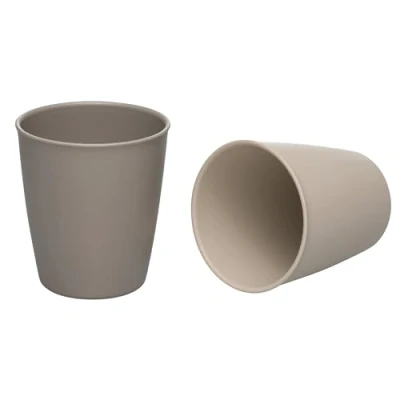 Imagen de nip Eat Green Juego de 2 vasos para niños y bebés a partir 12 meses: sin melamina, microondas lavavajillas, color gris