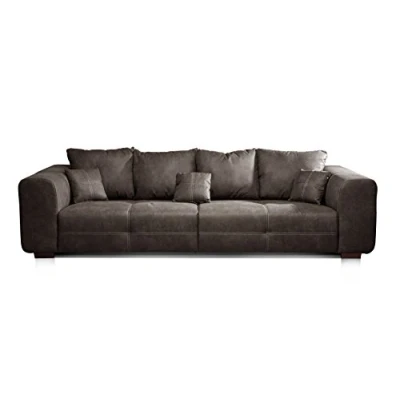 Imagen de CAVADORE Mavericco Big Sofa Love Seats, Microfibra, Antracita