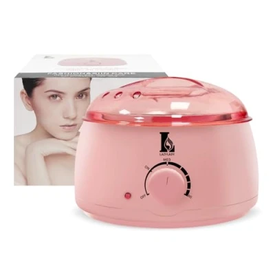 Imagen de Calentador de Cera Depilatoria Profesional Máquina Caliente para Depilación Rápida en Cara, Axilas y Cuerpo,500ML, Compacto, Portátil Seguro Piel Sensible (rosa)