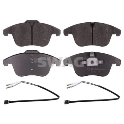 Imagen de SWAG 15 11 6380 Juego de pastillas freno Eje delantero con clip émbolo, material fijación JAGUAR: XF Berlina, S Type, XJ Berlina