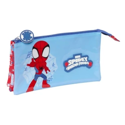 Imagen de Spidey Rescue Portatodo Triple, Estuche Infantil, Niño, Ideal para Niños en Edad Escolar, Cómodo y Versátil, Calidad Resistencia, 22x3x12 cm