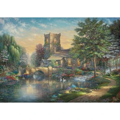 Imagen de Schmidt Spiele 57367 Thomas Kinkade, Willow Wood Chapel, Puzzle de 1000 Piezas, Rompecabezas, Multicolor, Normal