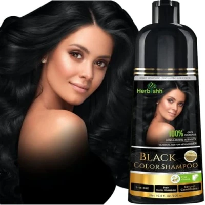 Imagen de Herbishh Champú para teñir el cabello con canasChampú naturalColorea en minutosColor de larga duración500 MLColor 3 1Sin amoníaco (Negro)