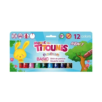 Imagen de PLAYCOLOR Basic One Titounis Témpera sólida 12 colores surtidos 20421