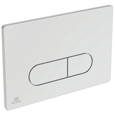 Imagen de Ideal Standard R0116AA Placa de Descarga Inodoro, Plateado, Oleas P1 Pneumatic Toilet Flush Plate Chrome