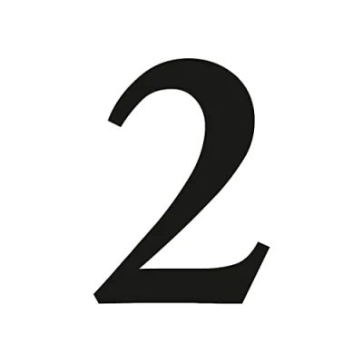 Imagen de Números adhesivos Nº 2 en negro, altura de 10 cm, autoadhesivo, número casa, para pegar exteriores, buzón, puerta, resistente a la intemperie, kfz_471_2
