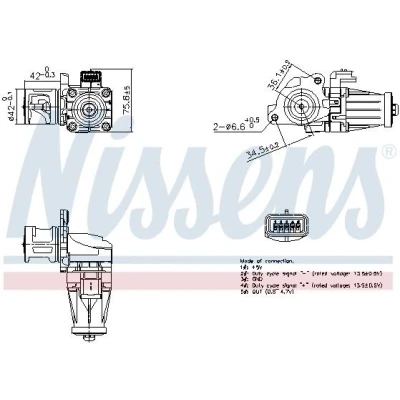 Imagen de NISSENS 98376 Válvula EGR sin radiator CITROËN: C4 Picasso 1, Berlingo II, C5 3, PEUGEOT: 207 Hatchback, 5008 I, 308 I VOLVO: S40 II