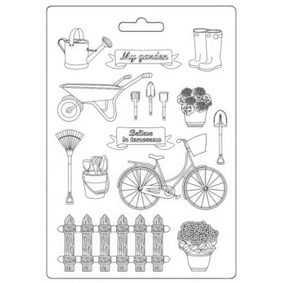 Imagen de Stamperia Garden Molde Blando A5, Multicolor, 14,8 x 21 1,1 cm
