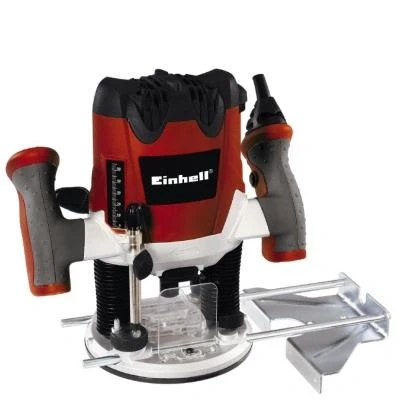 Imagen de Einhell Fresadora eléctrica con cable TE RO 1255 E (1200 W, 230 V, 50 Hz, control electrónico, profundidad de fresado regulable, 5,2 Amperios, dispositivo sujeción 6 + 8 mm)