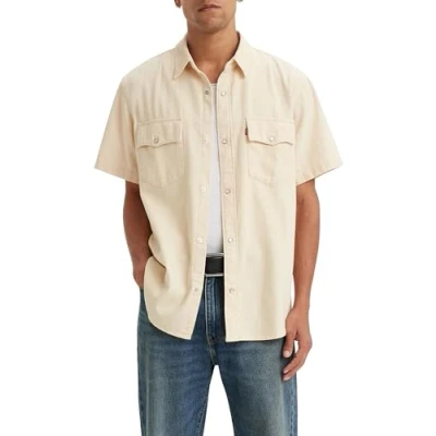 Imagen de Levi&#039;s Ss Relaxed Fit Western Camisa Hombre, Newman Ecru, XL
