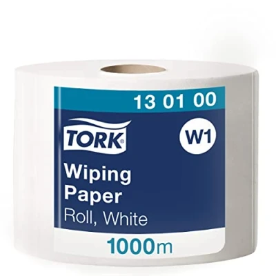 Imagen de Tork 130100 Papel de Secado Multiuso Advanced / 1 Capa/Paños Limpieza compatibles con el Sistema W1 Bobina x 1000 m Largo/Color Blanco