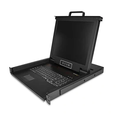 Imagen de StarTech.com Consola KVM de Montaje en Rack Teclado QWERTY para Servidores 1 puerto VGA con Monitor LCD 17&quot; Switch 1U Cables y Hardware USB MTBF 50000 (RKCONS1701)