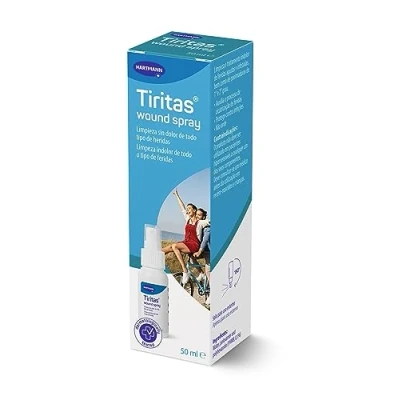Imagen de TIRITAS Wound Spray, Solución de Limpieza Heridas, Irrigación, Sin Dolor, Hidratación, Cuidado Perfecto para Heridas en Niños, 50 ml