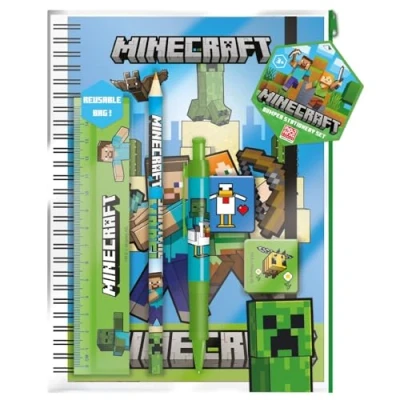 Imagen de Minecraft Juego de Papelería Bumper A5 Classic (Talla Única) (Azul, Verde)