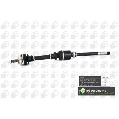 Imagen de BGA DS1409RA Árbol de transmisión Eje delantero, derecha 887, 865 CITROËN: Berlingo / First I Furgón, Xsara Familiar