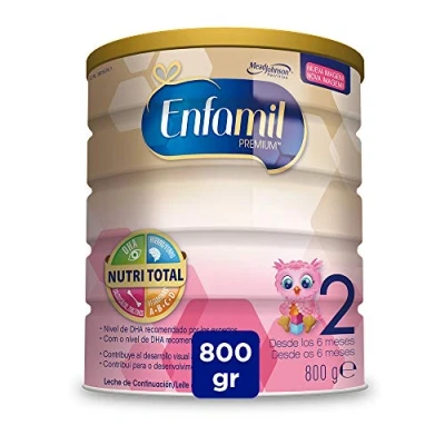 Imagen de Enfamil Premium 2 Leche infantil de Continuacion para Lactantes bebés 6 a 12 Meses, 800 g