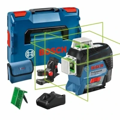 Imagen de Bosch Professional Sistema 12V Nivel láser GLL 3 80 CG (1 batería + cargador, verde, interior, conexión Bluetooth, alcance hasta 30 m, soporte universal BM1, en L BOXX), Estándar