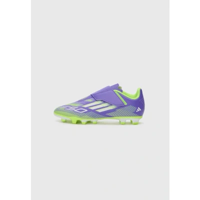 Imagen de adidas Performance F50 CLUB Unisex Botas de fútbol con tacos para niños, Talla: 25, Purple rush/white/lucid lemon Zapatos