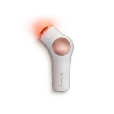 Imagen de TheraFace Pro Dispositivo de masaje facial portátil, herramienta terapia eléctrica compacta para mejorar el cuidado la cara y piel, tratamiento microcorriente luz, blanco
