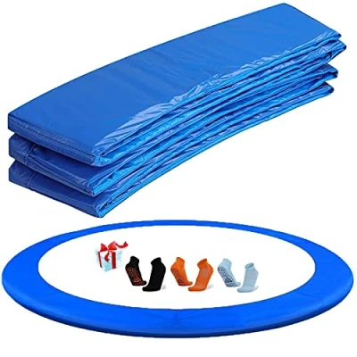 Imagen de XIUWOUG Cubierta de Proteccion Borde Cama elástica y Trampolines, Cojín protección Azul PVC para trampolín 183/244/305/366/427 cm,366cm(12ft)