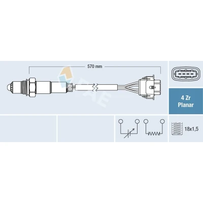 Imagen de FAE 77154 Sonda lambda delante del catalizador de regulación OPEL: Astra G CC, Corsa D Hatchback, H GTC, CHEVROLET: Aveo Hatchback