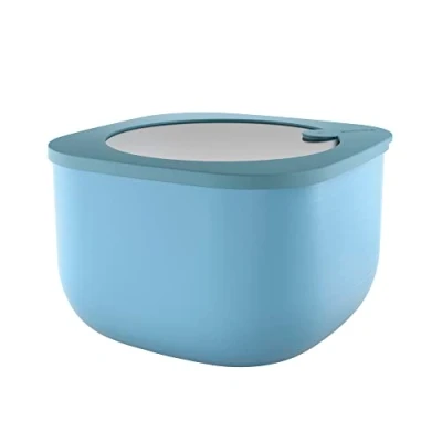 Imagen de Guzzini Store&amp;More Kitchen Active Design Recipientes herméticos altos para frigorífico/congelador/microondas (L), 19,5 x 12,3 cm, azul (Matt Mid Blue)