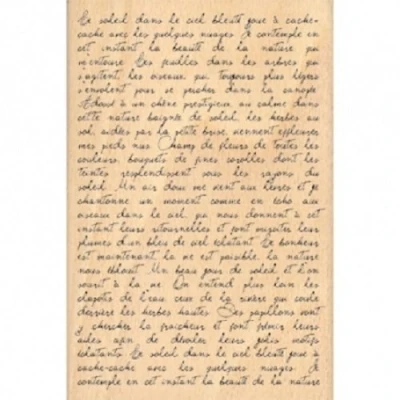 Imagen de Florilèges FHA208074 Sello Diseño Scrapbooking Texto manuscrito Beige 15 x 10 2,5 cm