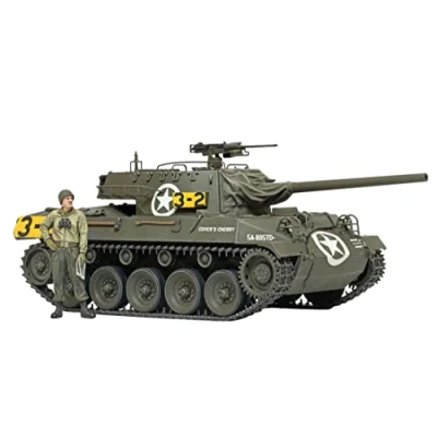Imagen de Tamiya Army 35376 1:35 US M18 Hellcat Tanque de Caza réplica Fiel construcción plástico, Manualidades, Kit Modelo, Montaje, sin Pintar, Multicolor