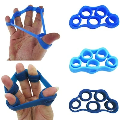 Imagen de Boolavard Bandas de resistencia la mano para estiradores dedos, extensor mano, fortalecedor, entrenador fuerza, juego agarradores artritis, túnel carpiano