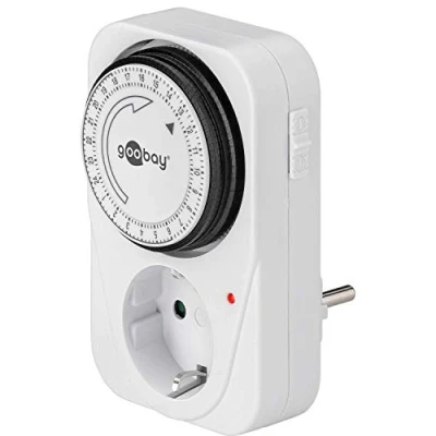 Imagen de MicroConnect 51276 Temporizador analógico 24H con control LED, Grutimer