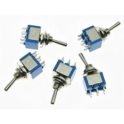 Imagen de kaish 5 x guitarra DPDT Mini Toggle Interruptor 2 Posición ON 6 Pin Interruptores de coche/barco