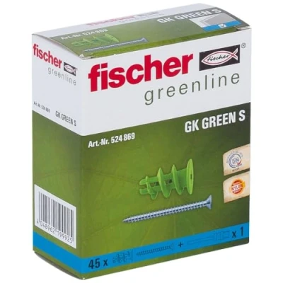 Imagen de Fischer Tacos para cartón yeso GK Green S, 45 unidades, 524869